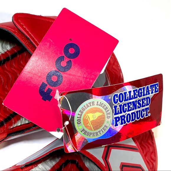 Foco OSU Ohio State Men’s Buckeyes Flip-Flop Slip-On Slippers Sz L 11-12 New - Picture 6 of 13